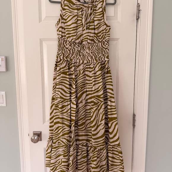 NWT Anthropologie Sleeveless Poplin Smocked MIDI Dress Size S - Picture 4 of 4